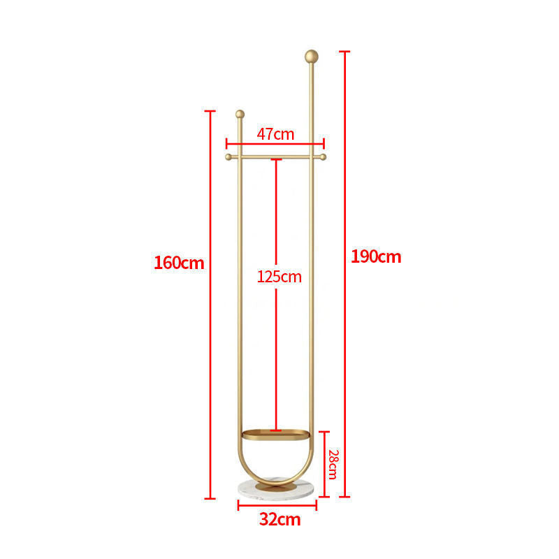 Light Luxury Clothes And Hats Hanger Floor To Floor Iron Art Simple And Modern - HAUSSLYON
