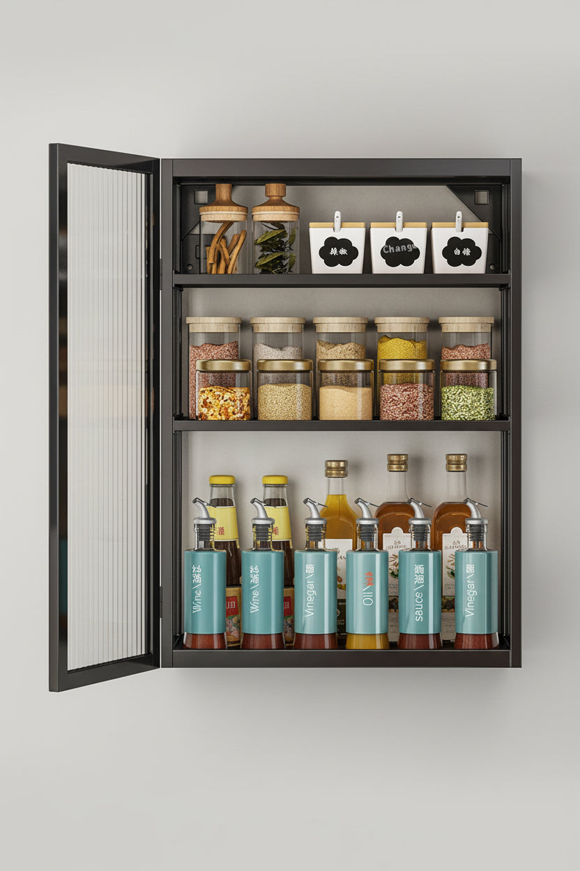 Rack Bathroom Light Luxury Cosmetics Storage Cabinet - HAUSSLYON