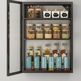 Rack Bathroom Light Luxury Cosmetics Storage Cabinet - HAUSSLYON