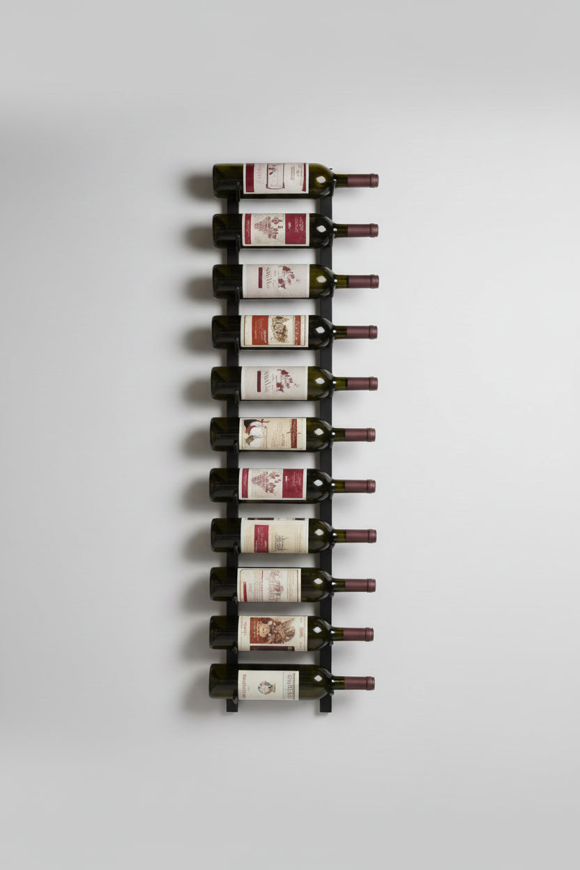 Wall-Mounted Wine Rack for 12 Bottles, Iron,   Wall-Mounted Wine Racks - HAUSSLYON