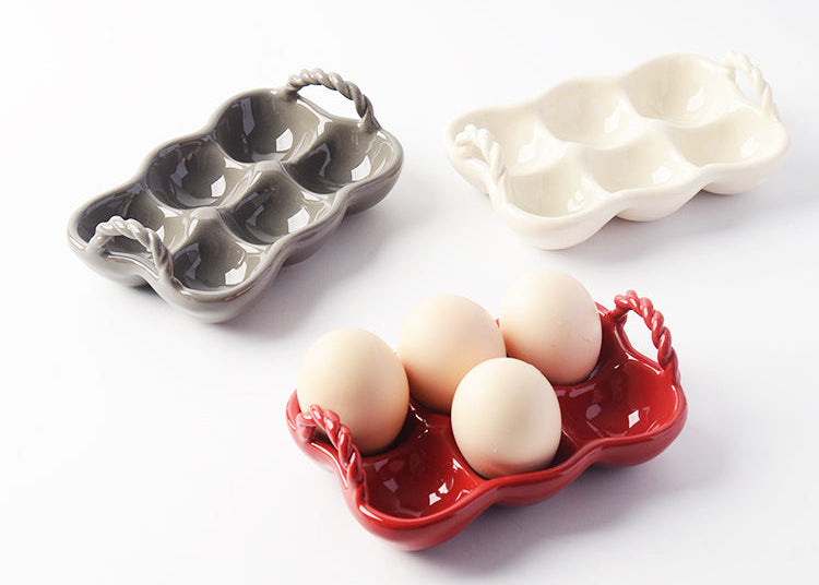 CERAMIC EGG PLATE - ARLES