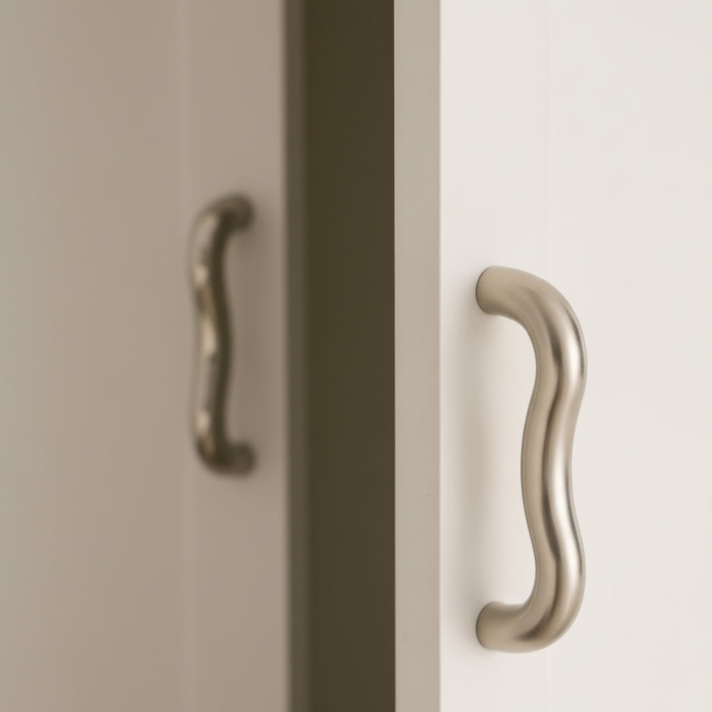 Minimalist Cabinet Handle Titanium Silver Wardrobe Cabinet - HAUSSLYON