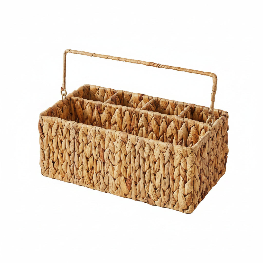 Panier de rangement portable pour ustensiles de cuisine RENFAN ANTALAHA, avec compartiments en tissu pour organiser les ustensiles.