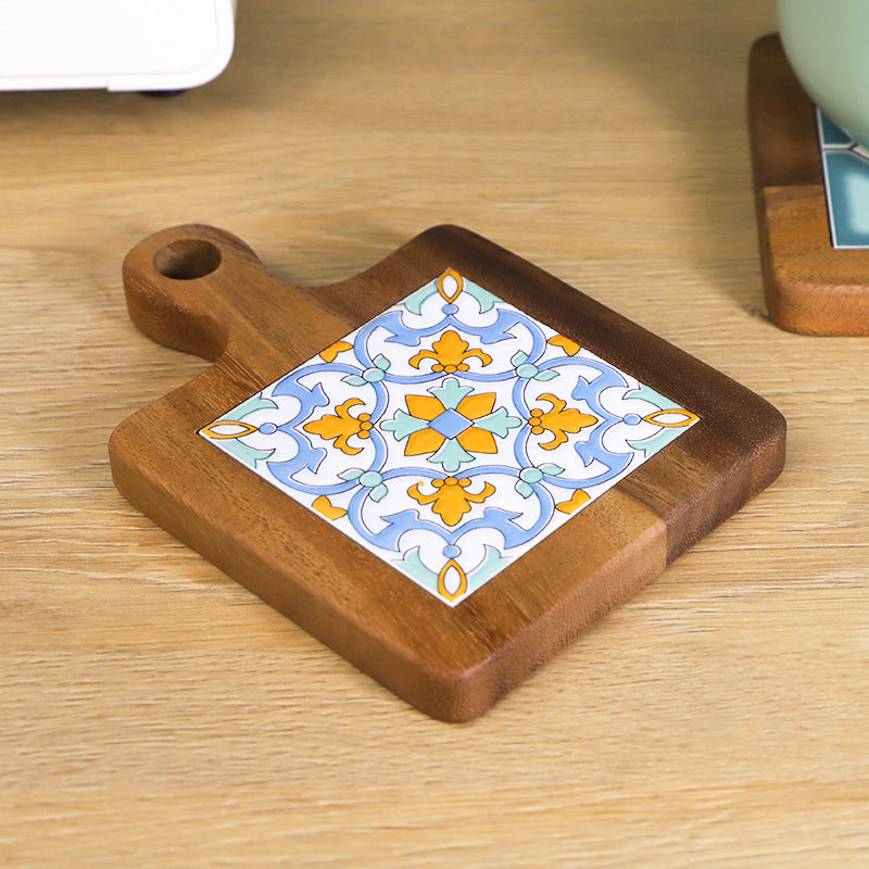 Irregular Solid Wood Table Insulation Table Mat - HAUSSLYON