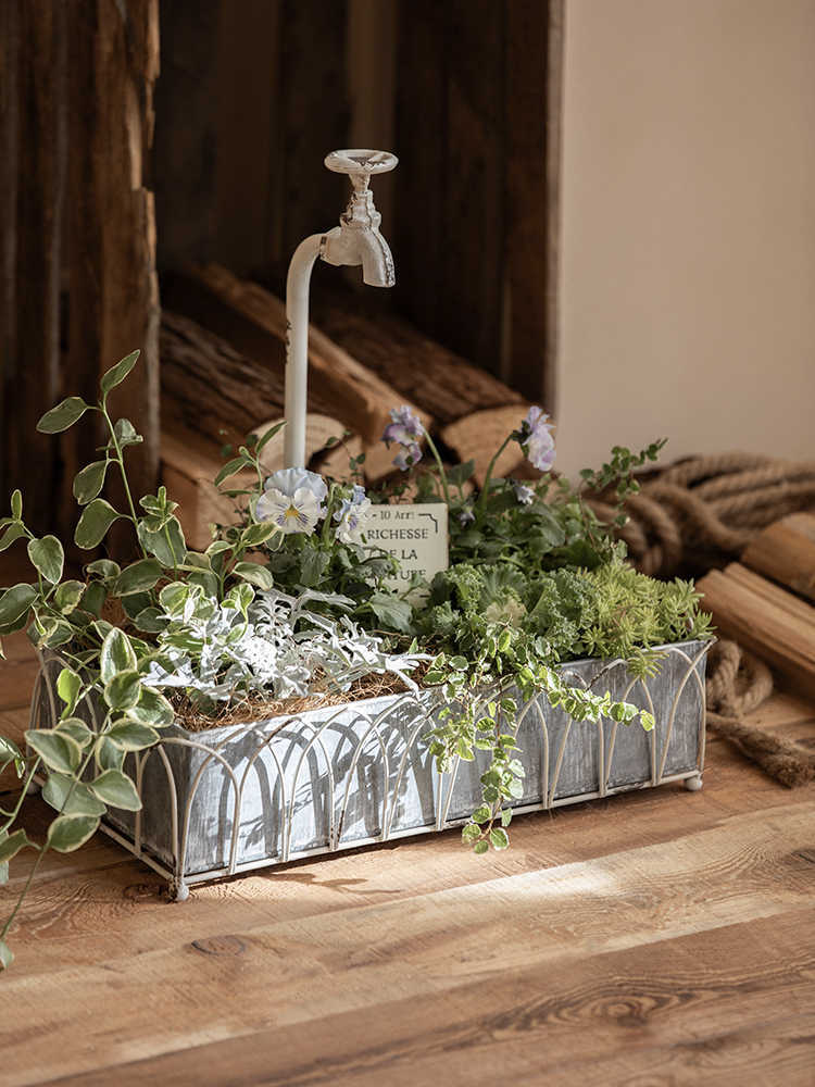 Faucet Retro Distressed Creative Metal Pots - HAUSSLYON