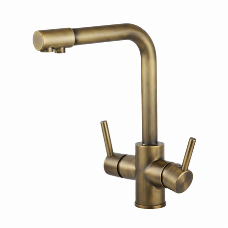 Robinet de cuisine VidaXL Chandler II en acier inoxydable avec levier pour lavabo et cuisine.
