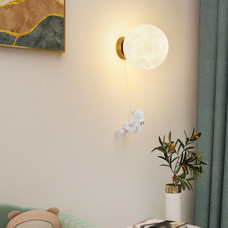 Children's Room Moon Wall Lamp Modern Minimalist - HAUSSLYON