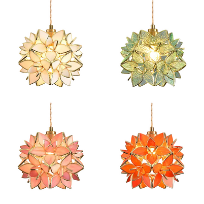 Lustre VidaXL Venise moderne avec abat-jour en verre transparent et cadre métallique, suspendu au plafond dans un intérieur élégant