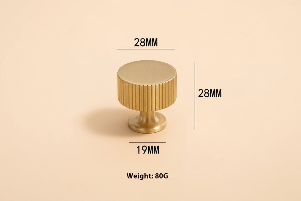 Pure Copper Gold Round Installation Long Handle - HAUSSLYON