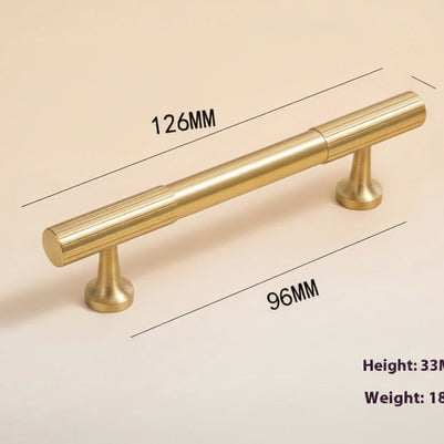 Pure Copper Gold Round Installation Long Handle - HAUSSLYON