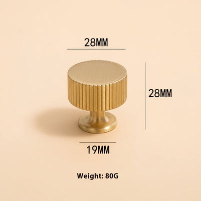 Pure Copper Gold Round Installation Long Handle - HAUSSLYON
