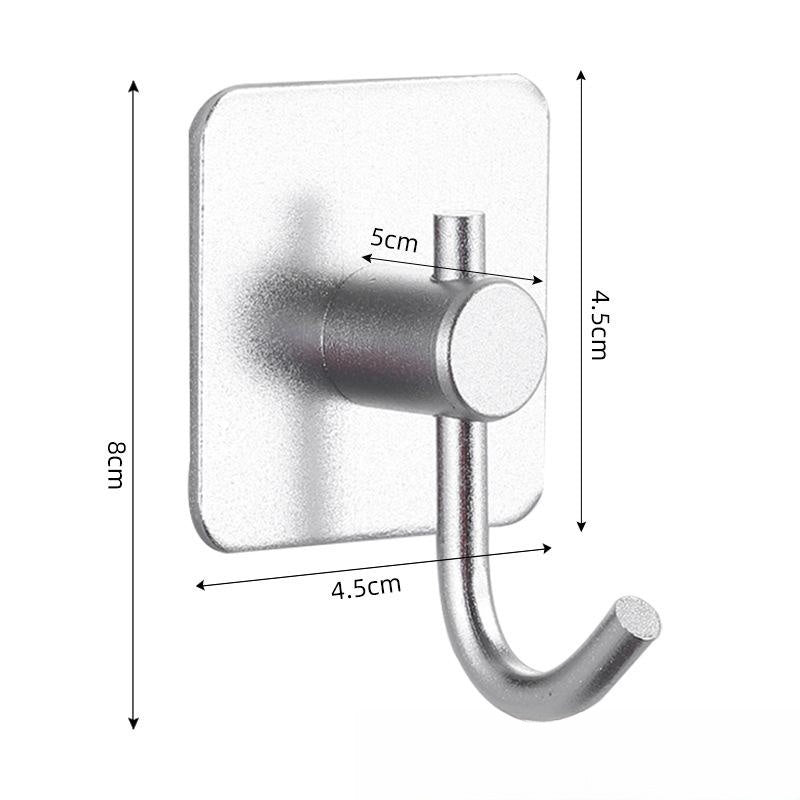 Nail-free Stainless Steel Single Hook Alumimum Hook Towel Self-adhesive Hook Single Hook - HAUSSLYON