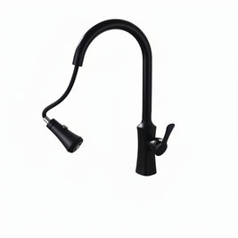 Robinet de cuisine RENFAN Tatu City en acier inoxydable avec levier, vue en détail de l’évier.