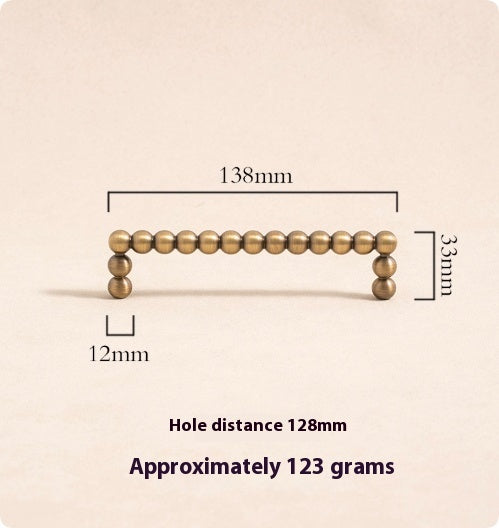 Retro Bronze Pearl Brass Handle Creative Light Luxury - HAUSSLYON