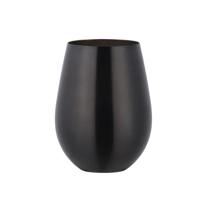 Verre en acier inoxydable HAUSSLYON HANAM, design moderne, surface brillante, parfait pour boissons froides ou chaudes.
