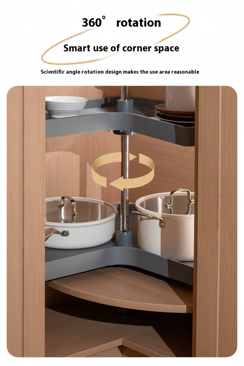 Kitchen Corner Basket Corner Rotating Storage Rack - HAUSSLYON