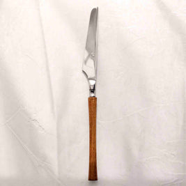 Couverts VidaXL Montelieu en acier inoxydable, fourchette, couteau et cuillère disposés sur une table.