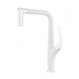 Robinet de cuisine Long Fleury de la marque Renfan, montrant le design élégant et la finition en acier inoxydable.