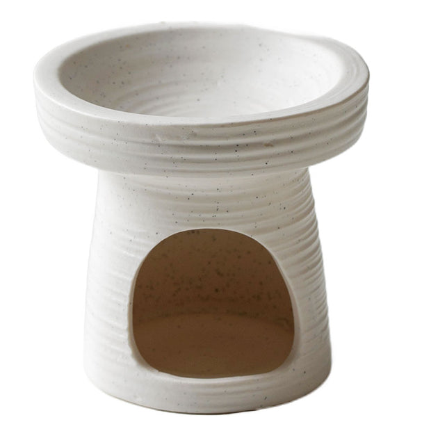 Lampe aromathérapie en céramique de style rétro RENFAN avec lumière douce, décoratif pour l'ambiance et la relaxation.