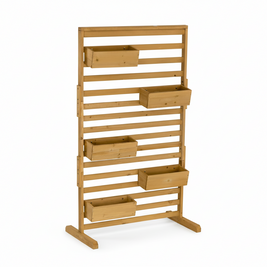 Support en bois pour plantes AOSOM, structure solide pour soutenir vos plantes en intérieur ou extérieur.