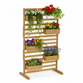 Support en bois pour plantes AOSOM, structure solide pour maintenir et élever vos plantes dans votre jardin ou intérieur.