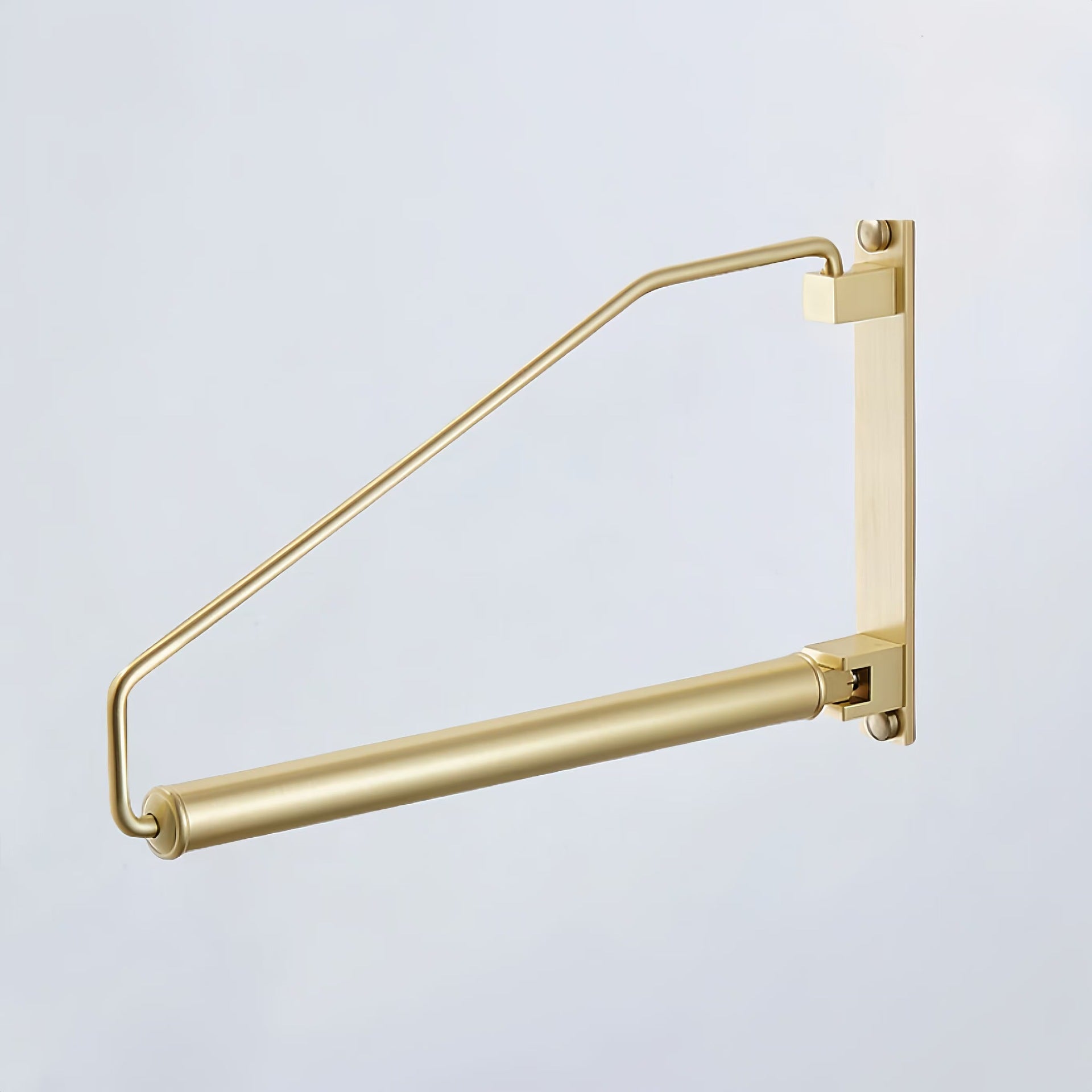 Foldable, Rotating Brushed Brass Invisible Clothes Drying Rack - HAUSSLYON