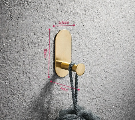 Crochet de salle de bain VidaXL PIERREFONDS, design unique en or, idéal pour accessoires dans la salle de bain.