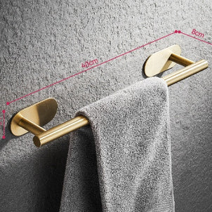 Crochet pour salle de bain PIERREFONDS de VidaXL, design unique en or, idéal pour ranger accessoires et serviettes.