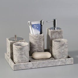 Accessoires de salle de bain Tampa de VidaXL, ensemble d'articles pratiques en matériaux durables pour la douche et le rangement.
