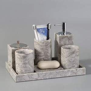 Accessoires de salle de bain Tampa de VidaXL, ensemble d'articles pratiques en matériaux durables pour la douche et le rangement.