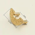 Hammered Finish Semi-Circular Brass Cabinet Door Handle Kitchen Drawer Pull - HAUSSLYON