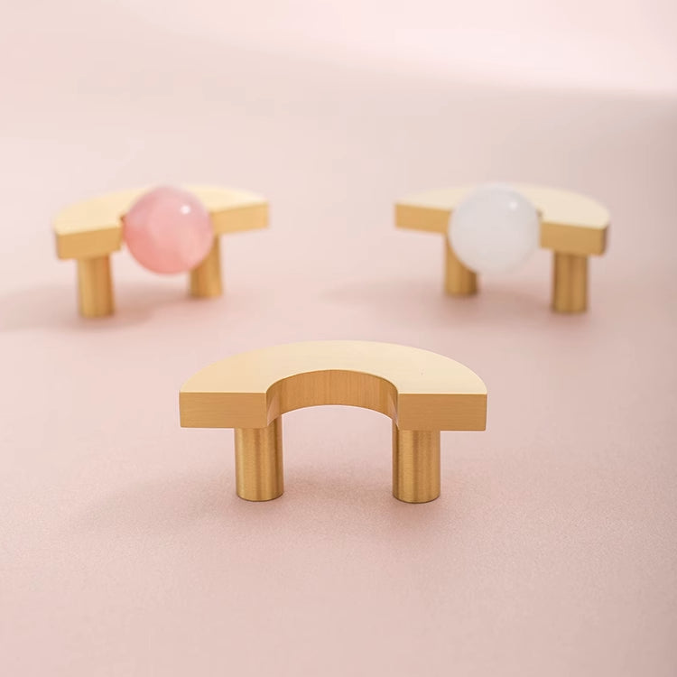 Natural Crystal Furniture Drawer Circular Small Handle - HAUSSLYON