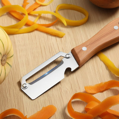 Éplucheur de légumes Housslon en épicéa, avec manche en bois, pour éplucher facilement fruits et légumes.