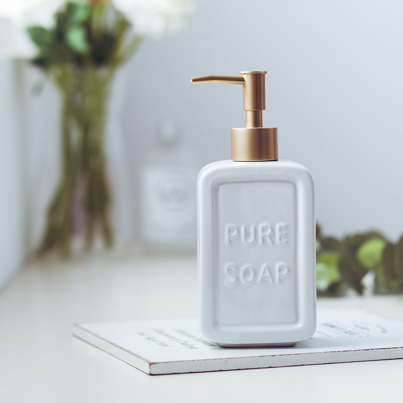 Ceramic Hand Sanitizer Press Bottle - HAUSSLYON