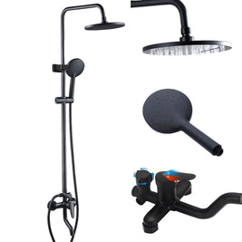 Robinet de douche VidaXL Lanoraie en chrome, avec poignée et bec de sortie, installé dans une salle de bain moderne.