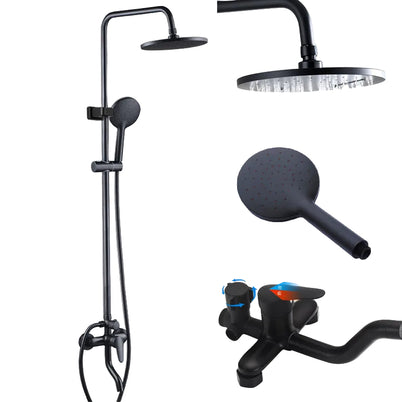 Robinet de douche Hauslyon Lanoraie en acier inoxydable avec poignée moderne et finition élégante, installé dans une salle de bain.