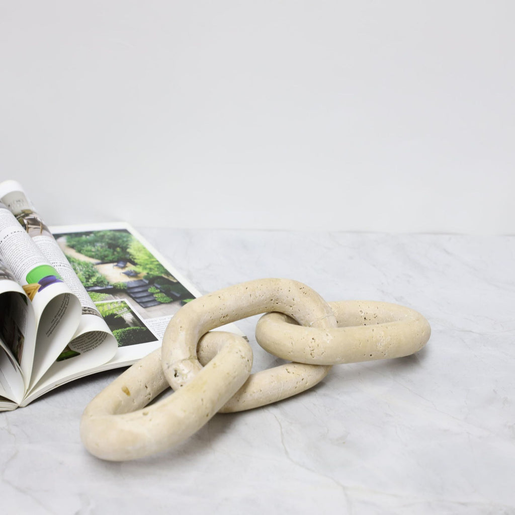 Nordic Minimalist Marble Cave Stone Three-ring Buckle Creative Office Decorations Ornaments - HAUSSLYON