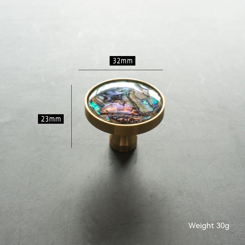 Brass Shell Furniture Hardware Cabinet Door Clothing Cabinet Drawer Handle - HAUSSLYON