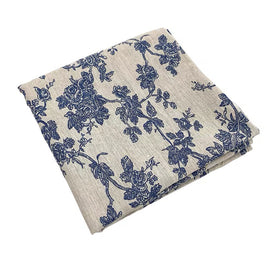 Nappe de table vintage à fleurs Giverny de la marque Renfan, motif floral coloré sur tissu en coton.