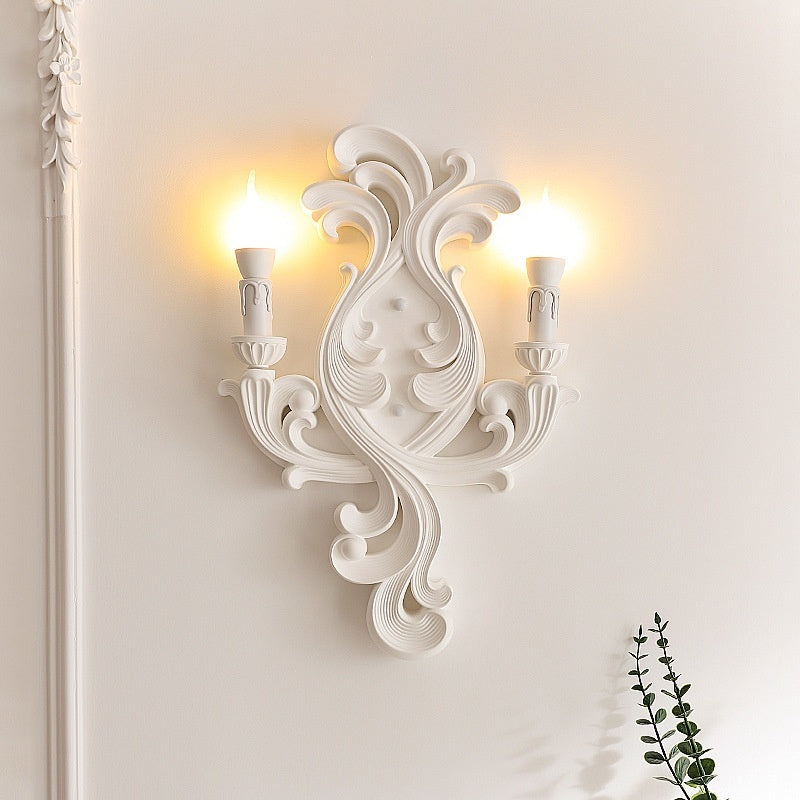 Applique murale Chantilly en plâtre avec lumière chaude, accessoire décoratif de la marque VidaXL pour intérieur.