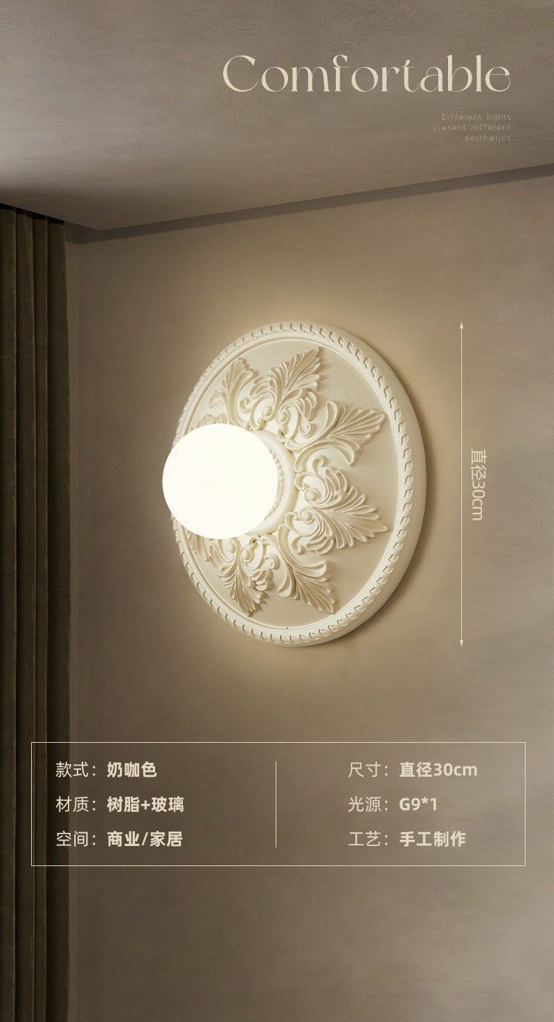 Applique murale Fontainebleau VidaXL avec design chaud, diamètre 30 cm, décor élégant pour mur intérieur.