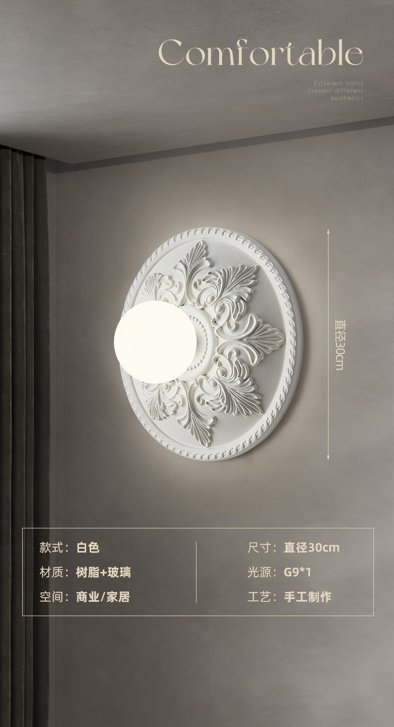 Applique murale Fontainebleau VidaXL, design chaud, diamètre de 30 cm, décoration élégante pour intérieur.