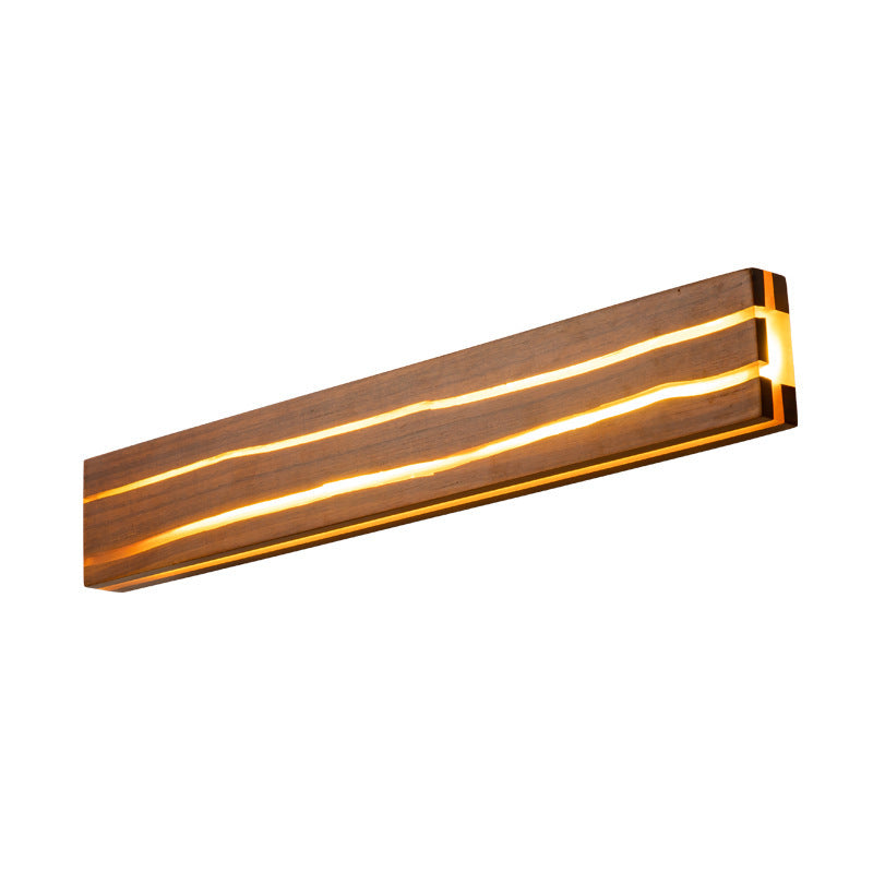 Solid Wood Crack Creative Wall Lamp Background Wall LED Strip Wall Lamp - HAUSSLYON