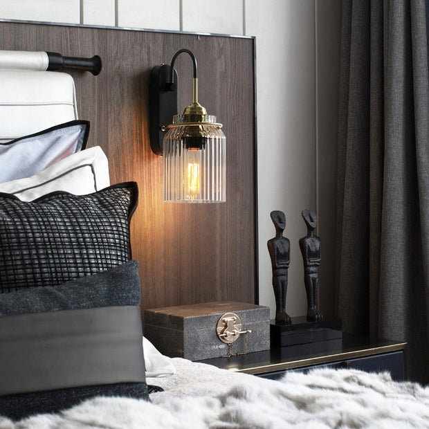 Applique murale VidaXL Harlem en doré avec tête simple, décor moderne pour intérieur élégante et lumineuse.