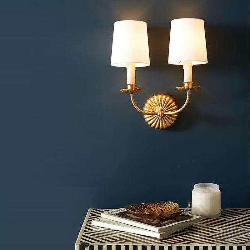 American Retro Wall Lamp Gold Foil Distressed - HAUSSLYON