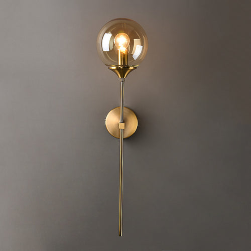 Simple Glass Wall Lamp Creative Bedroom Bedside Lamp - HAUSSLYON