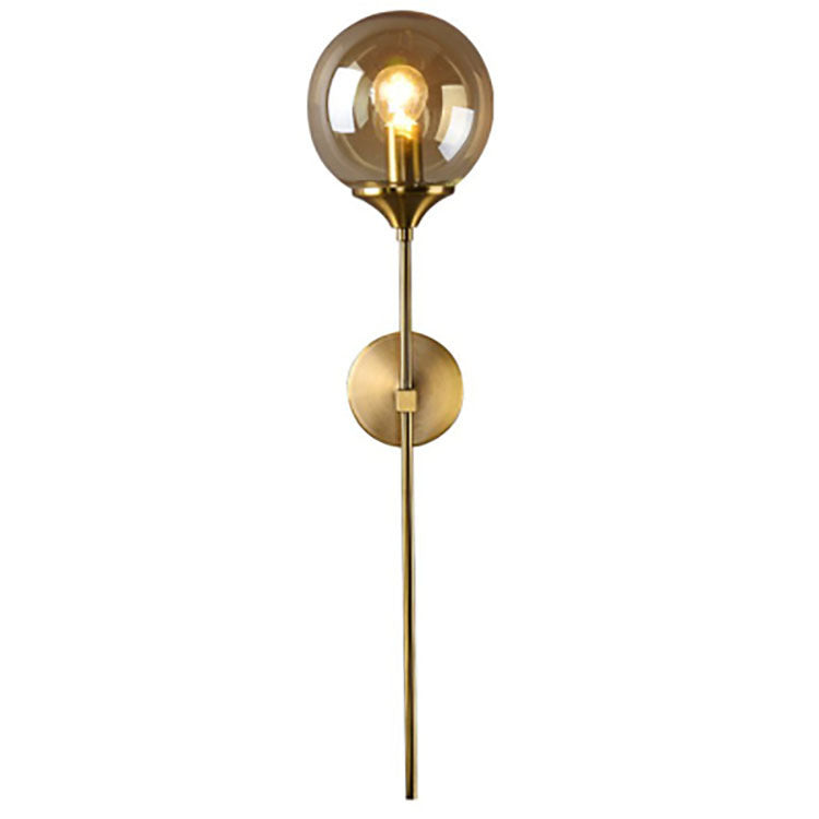 Simple Glass Wall Lamp Creative Bedroom Bedside Lamp - HAUSSLYON