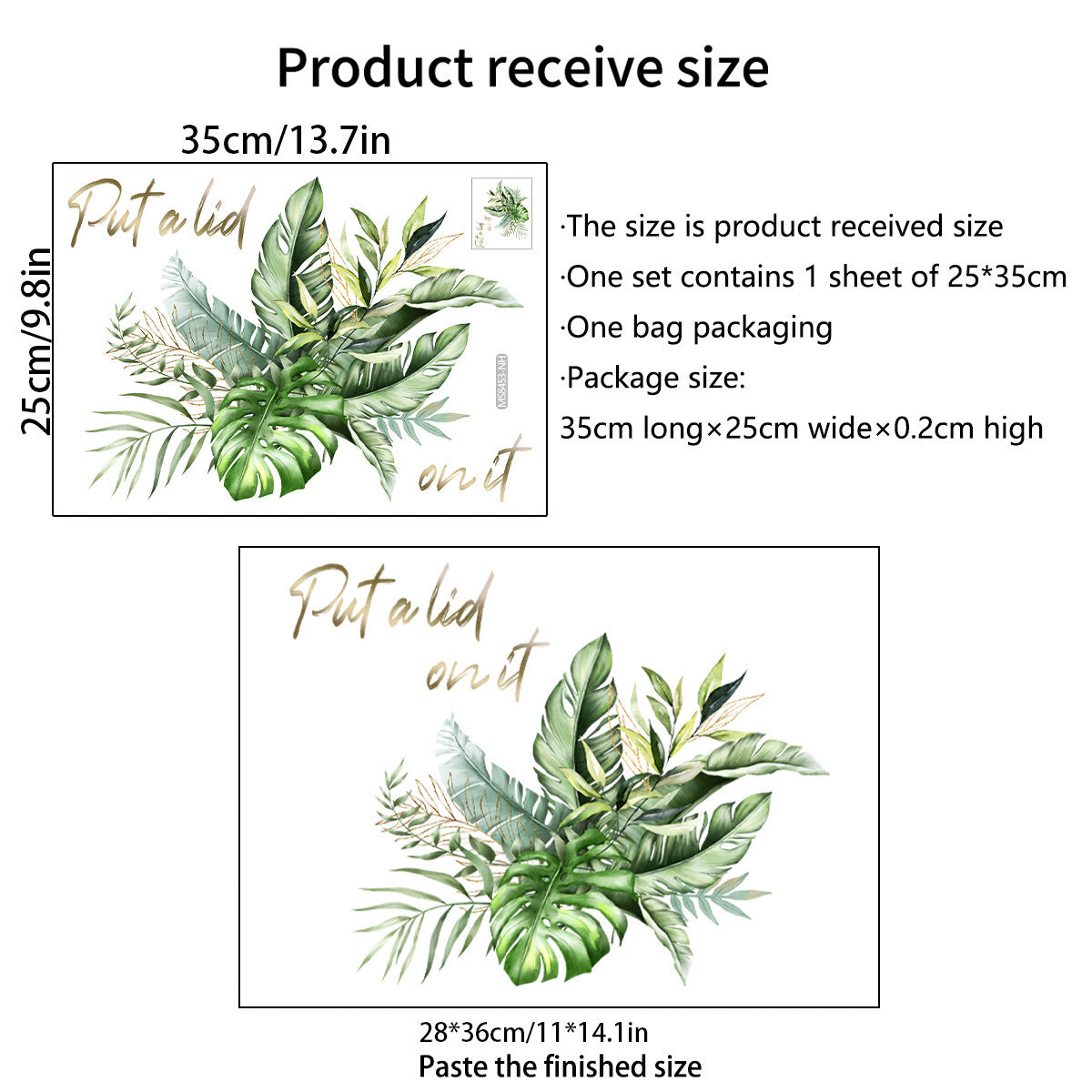 Green Plant Happy Day Wall Stickers Bathroom Decoration Self-adhesive Wall Stickers - HAUSSLYON