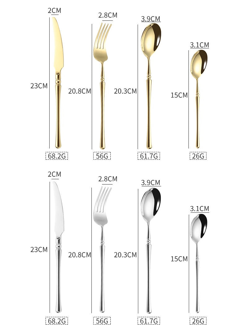 Couverts Cheverny VidaXL en acier inoxydable, ensemble de fourchettes, couteaux et cuillères élégants pour repas.