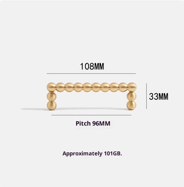 Retro Bronze Pearl Brass Handle Creative Light Luxury - HAUSSLYON